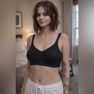 Avenue Body Black Wirefree Full Coverage Bra Unlined Plus Size 42D